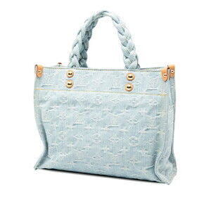 Louis Vuitton Let Go Handbag Monogram Blue Shoulder Denim Bag